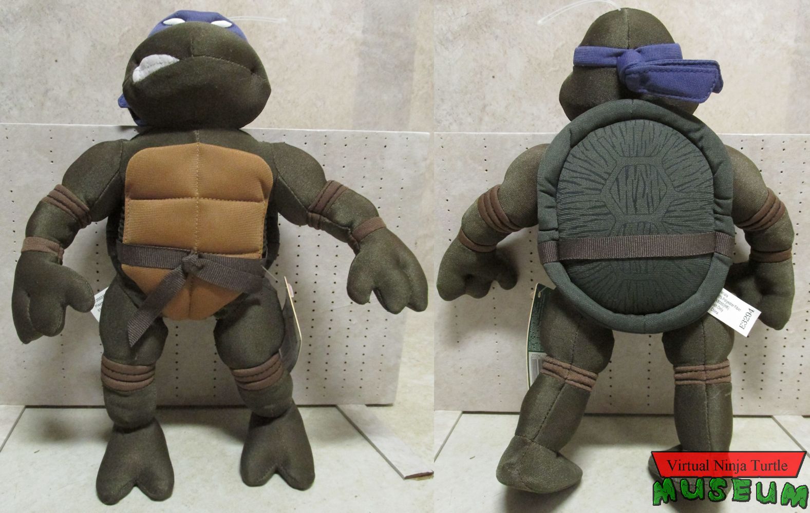 Plush Donatello front and back