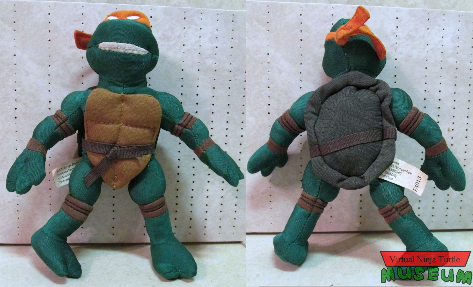 Mini Plush Michelangelo front and back