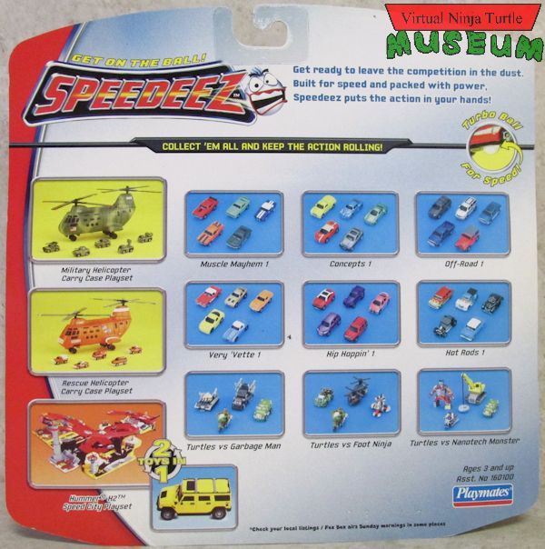  Speedeez Turtles VS nanotech Monster set card back