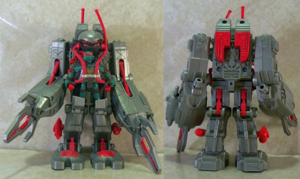 Mini Mutant Exoskeleton Raphael front and back