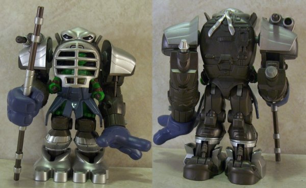 Mini Mutant Exoskeleton Donatello front and back