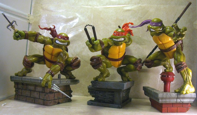 Donatello, Raphael and Michelangelo Comiquettes