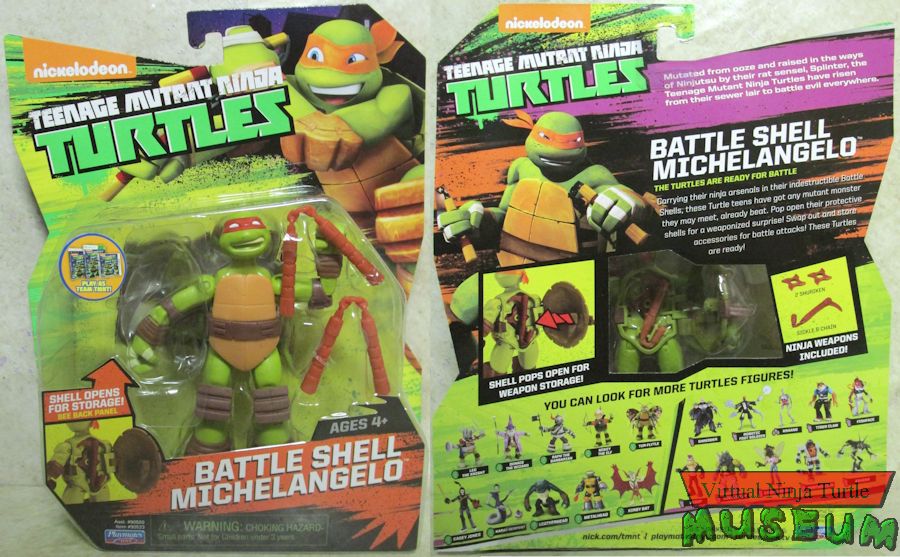 2015 card with Team TMNT sticker, front and back