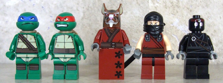 Leo, Raph, Splinter, Dark Ninja & Foot Soldier