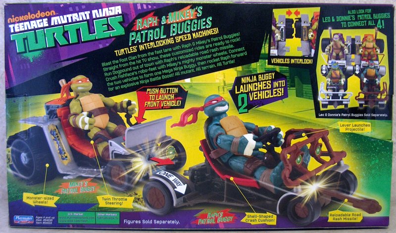 Raph & Mikey's Patrol Buggies box back