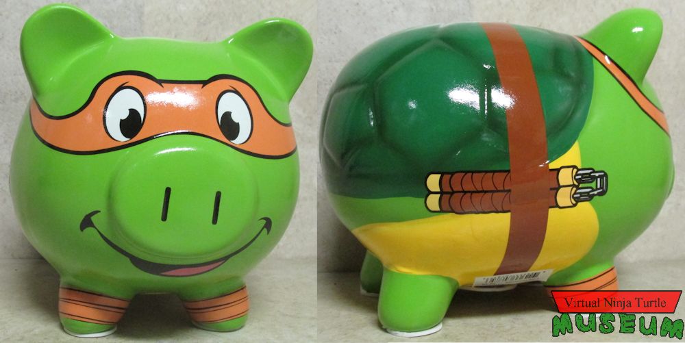 Piggy Michelangelo Bank front and back