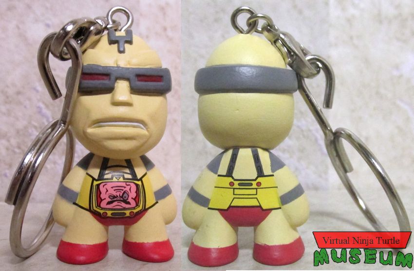 Krang keychain front and back