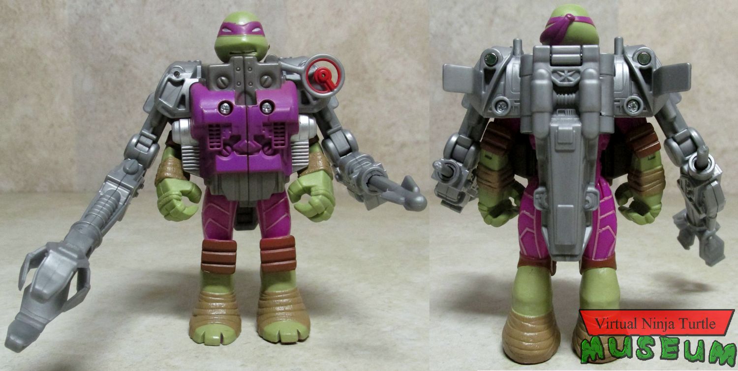 Donatello with Battle Shell front and back