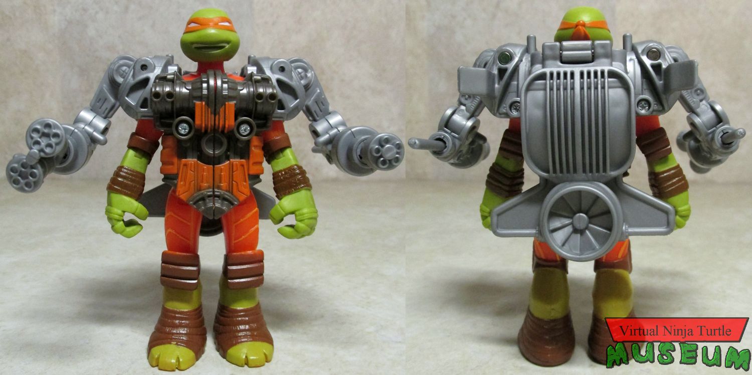 Michelangelo with Battle Shell front and back