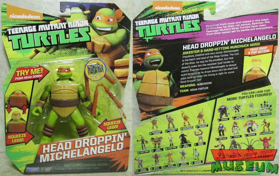 2015 card with Team TMNT sticker, front and back