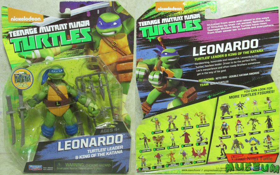 2015 card with Team TMNT sticker, front and back