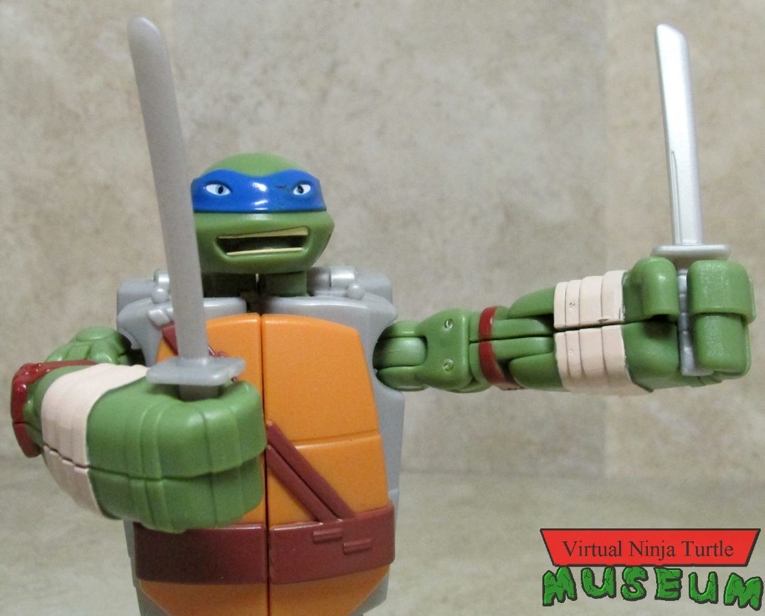 Leonardo with swords