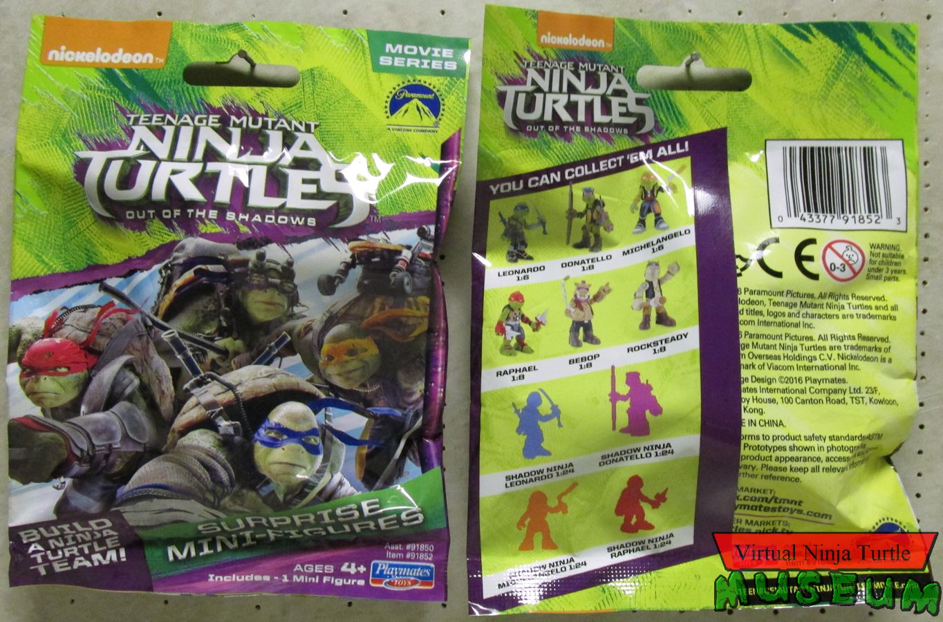 Movie Series blind bag front and back