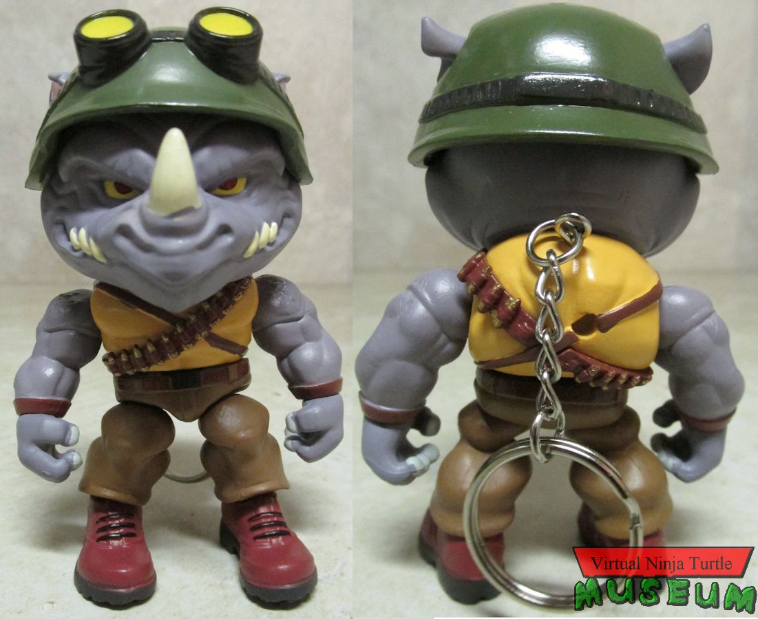 keychain Rocksteady front and back