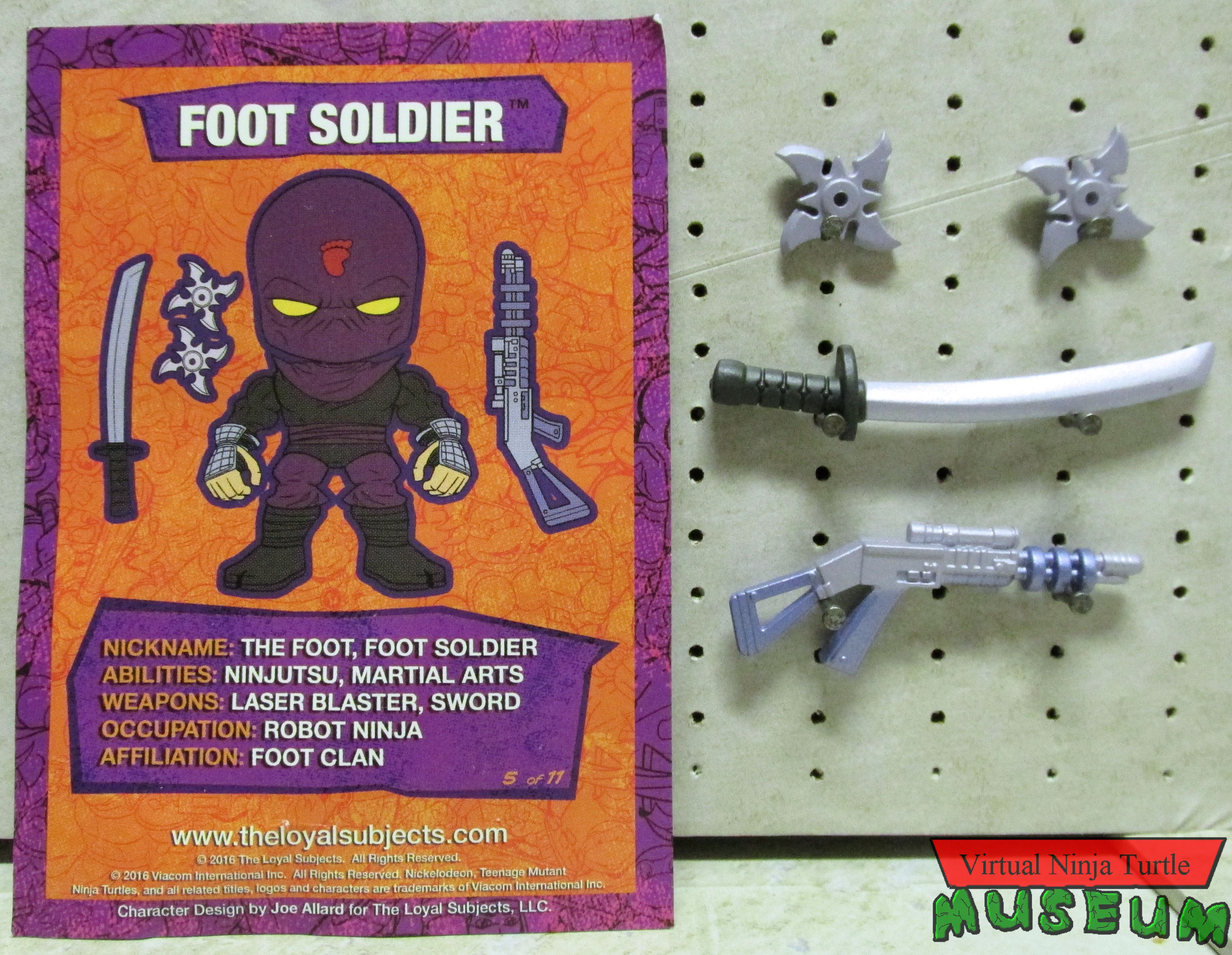 Foot Soldier's accessories