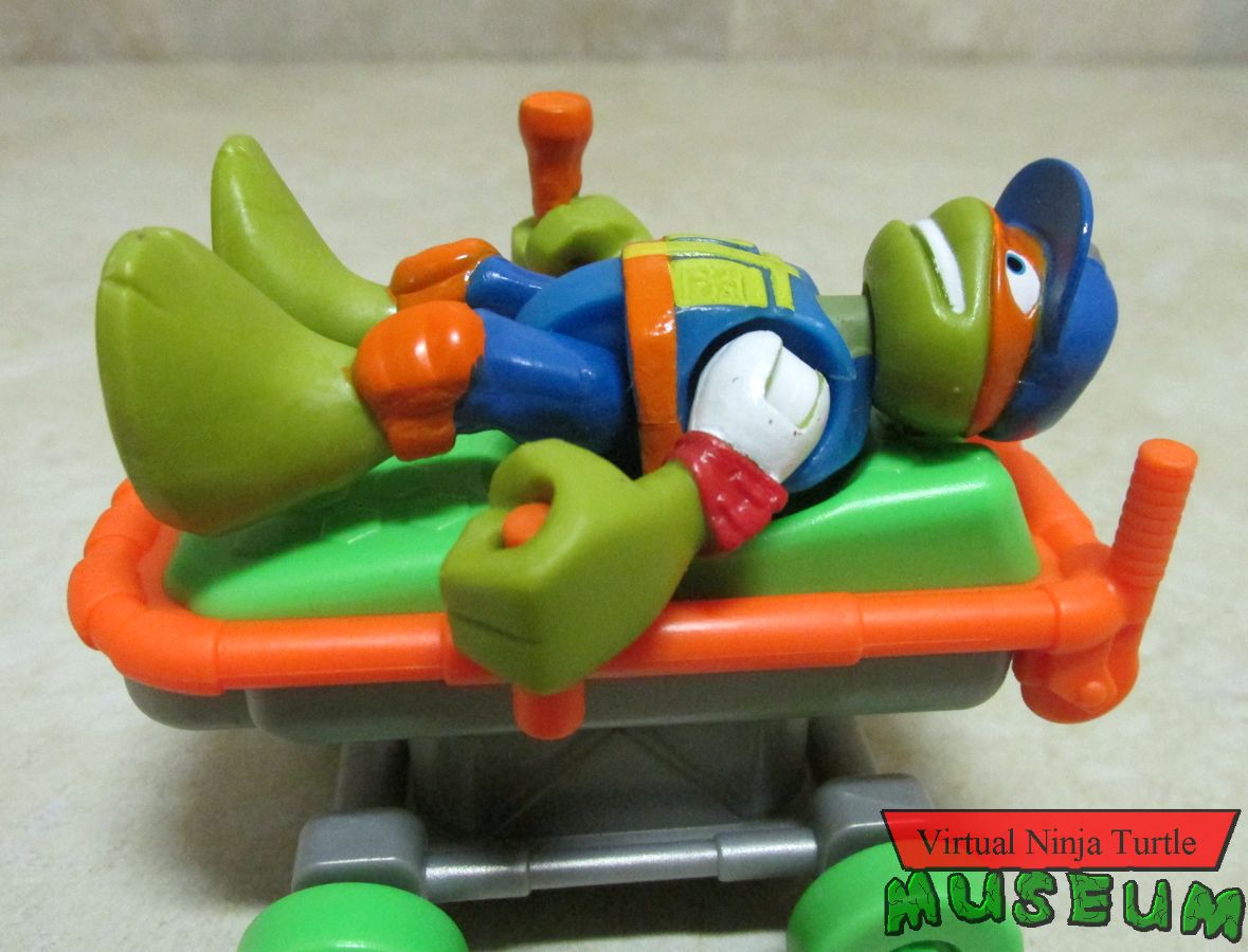 mikey on stretcher