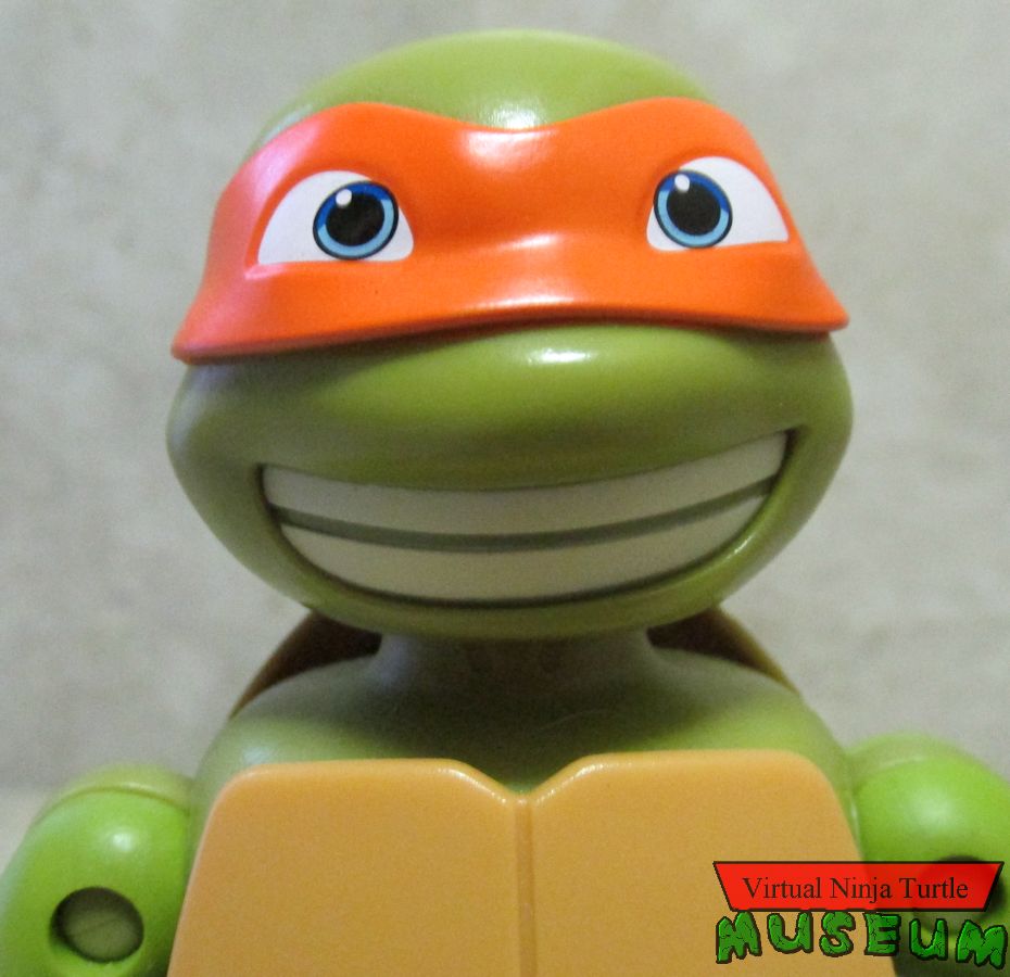 Nunchuk-Twirling Mikey close up