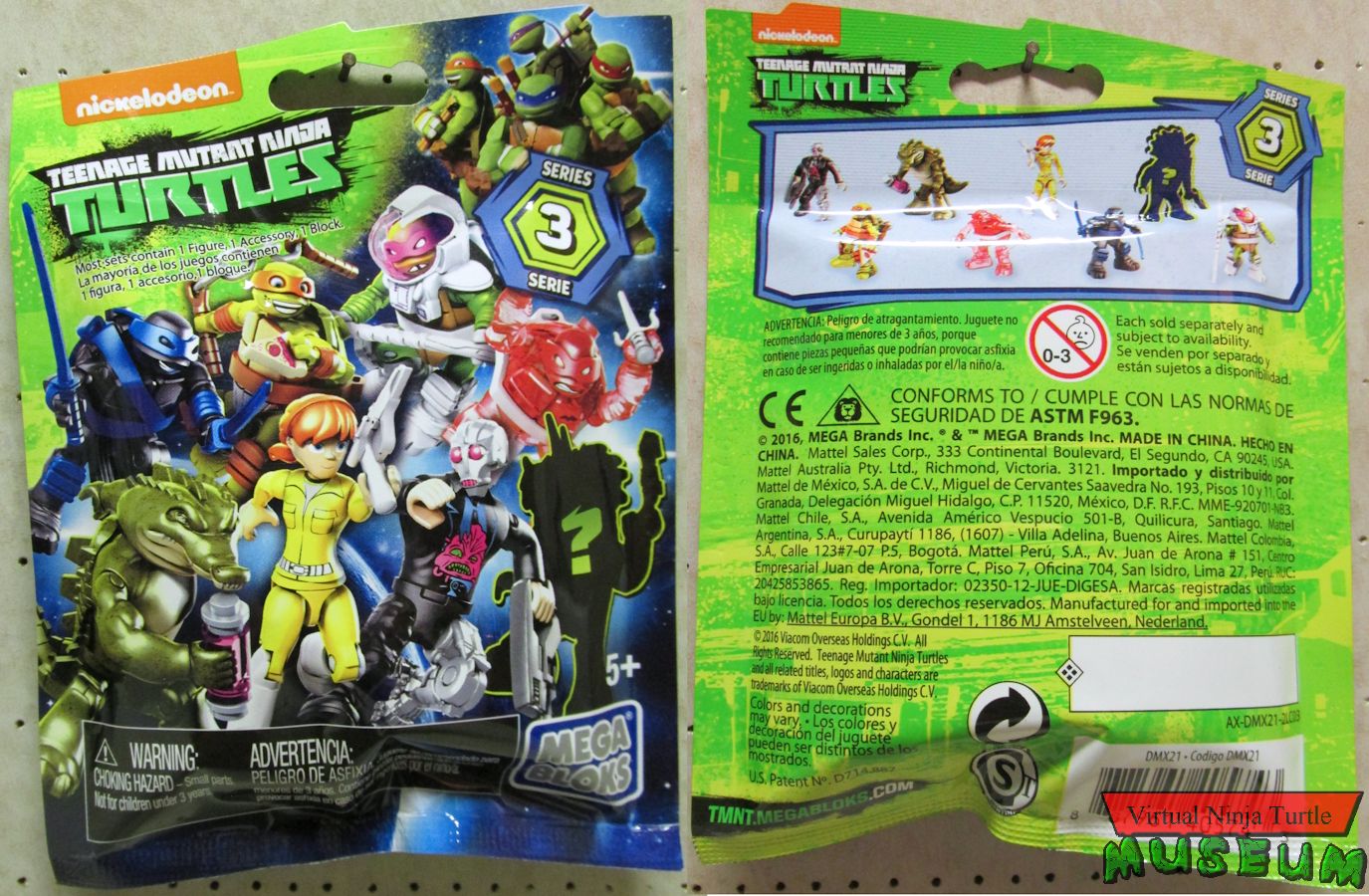 Series 3 blind bag package front and back