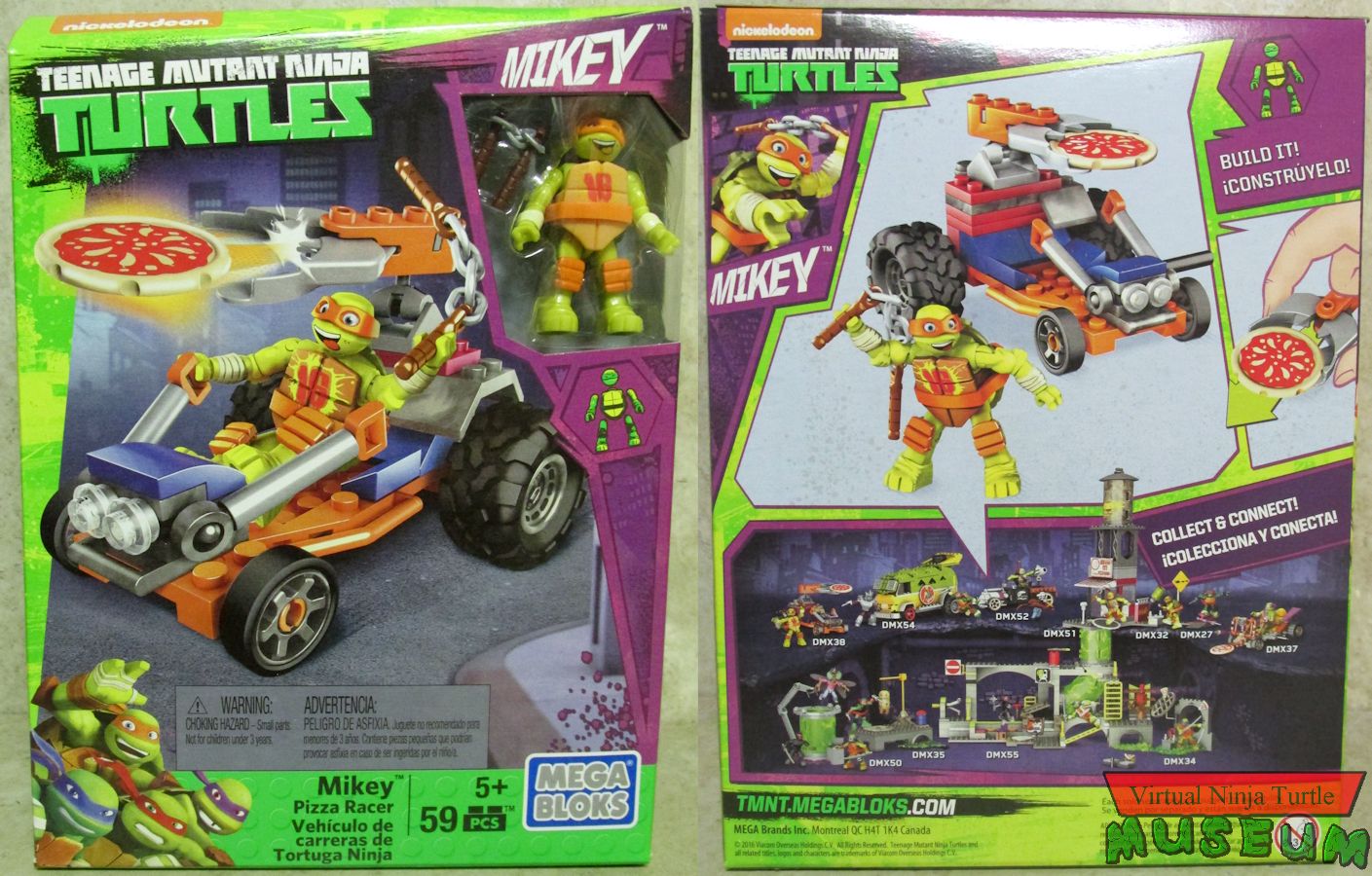 Mikey: Pizza Racer set MIB front and back