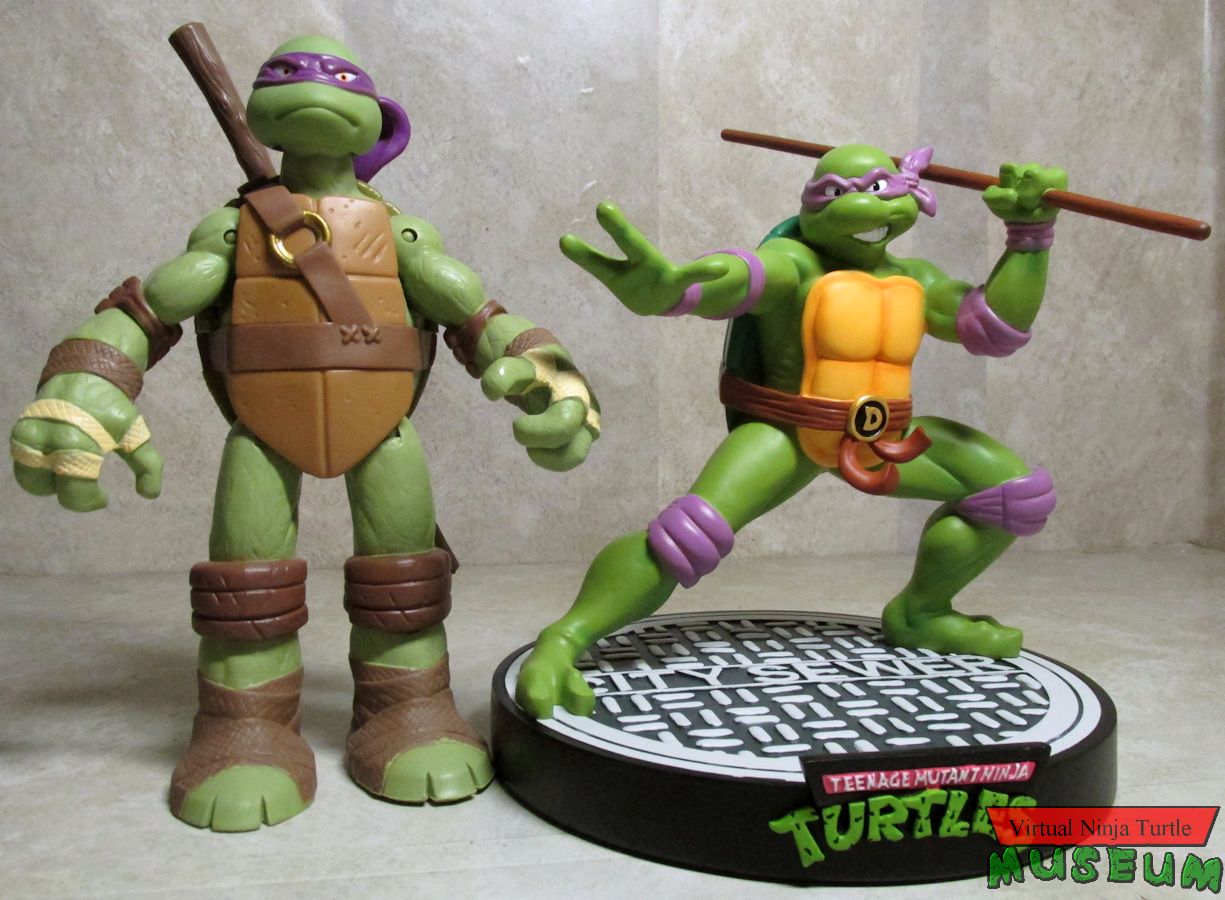 Donatello statue with eleven inch Battle Shell Donatello