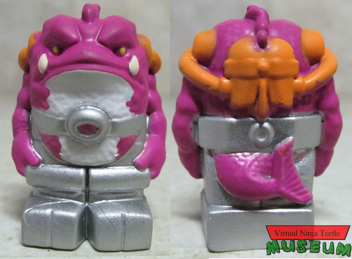 Platinum/Titanium Fish Face  front and back