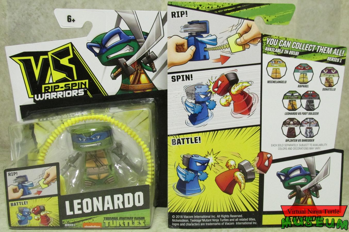 Rip Spin Warrior Leonardo card front and back