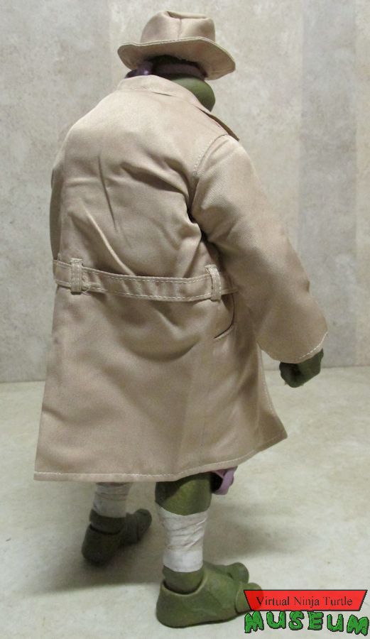 Donatello with coat rear view