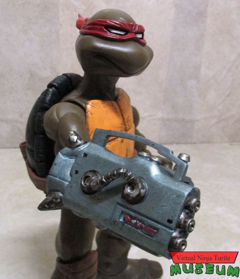 Donatello holding gravity gun