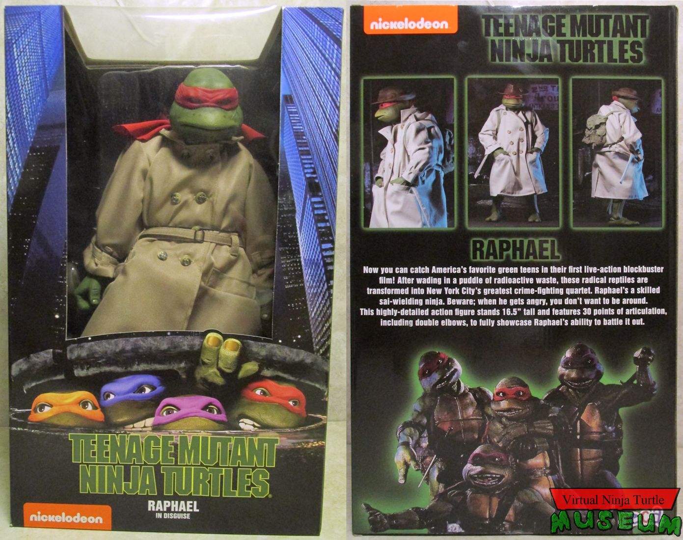 Raphael in Dusguise box front and back