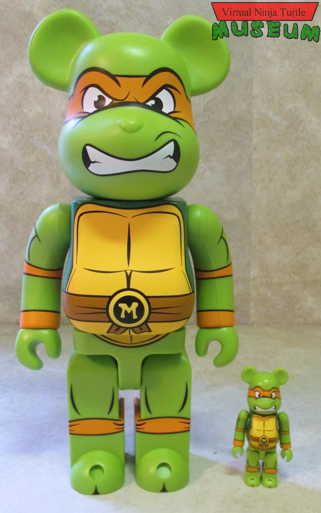 100% and 400% Michelangelo Be@rbricks