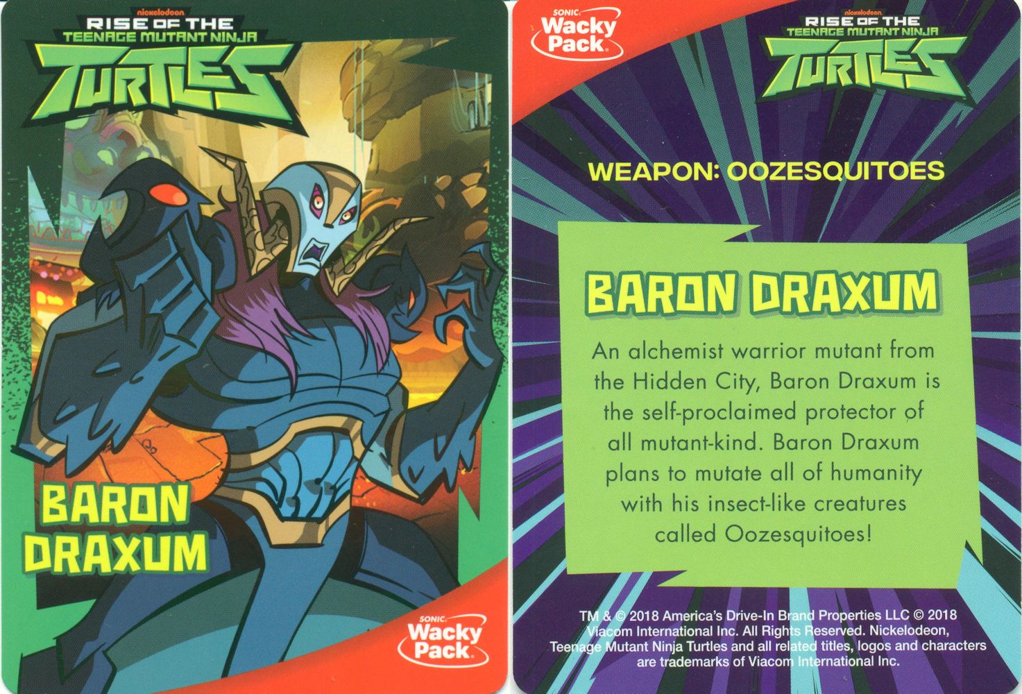 Baron Draxum card front and back