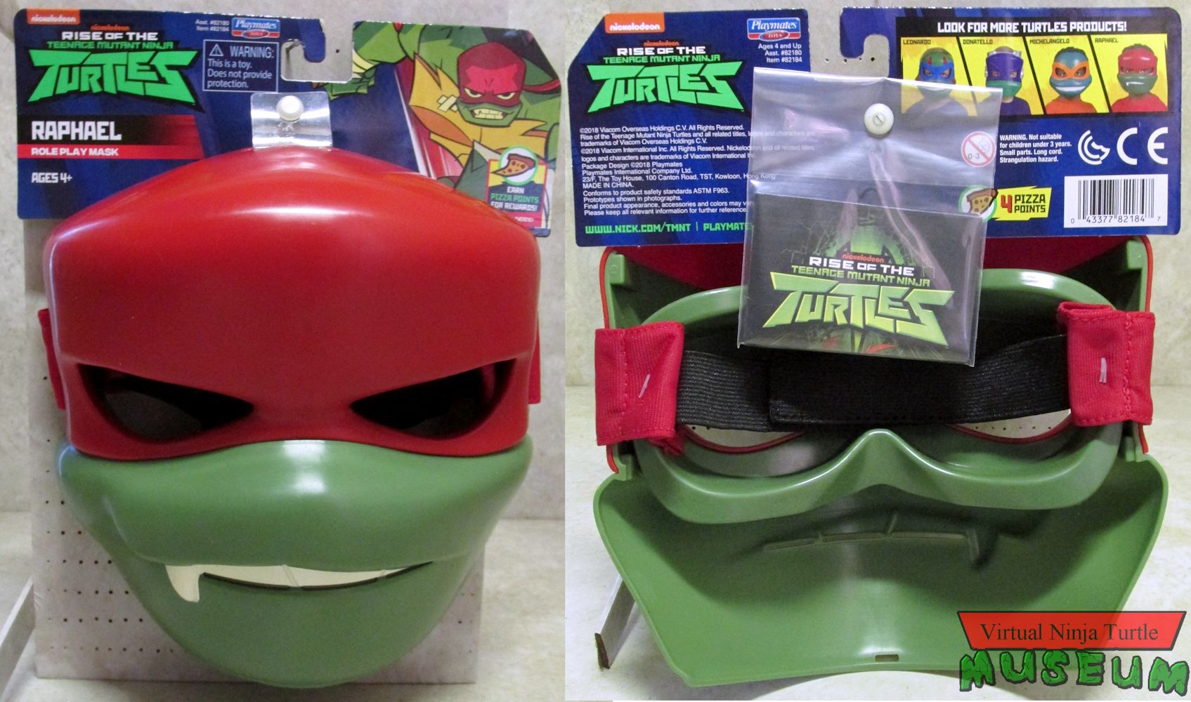 Raphael Role Play Mask front and back