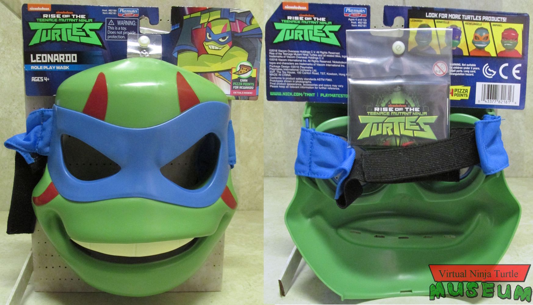 Leonardo Role Play Mask front and back