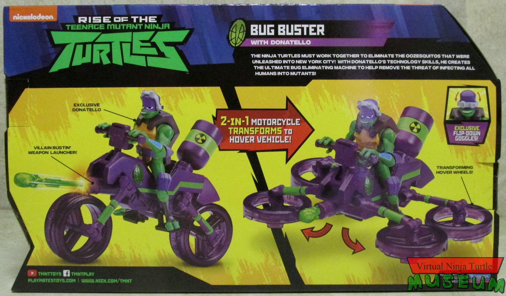 Bug Buster with Donatello box back
