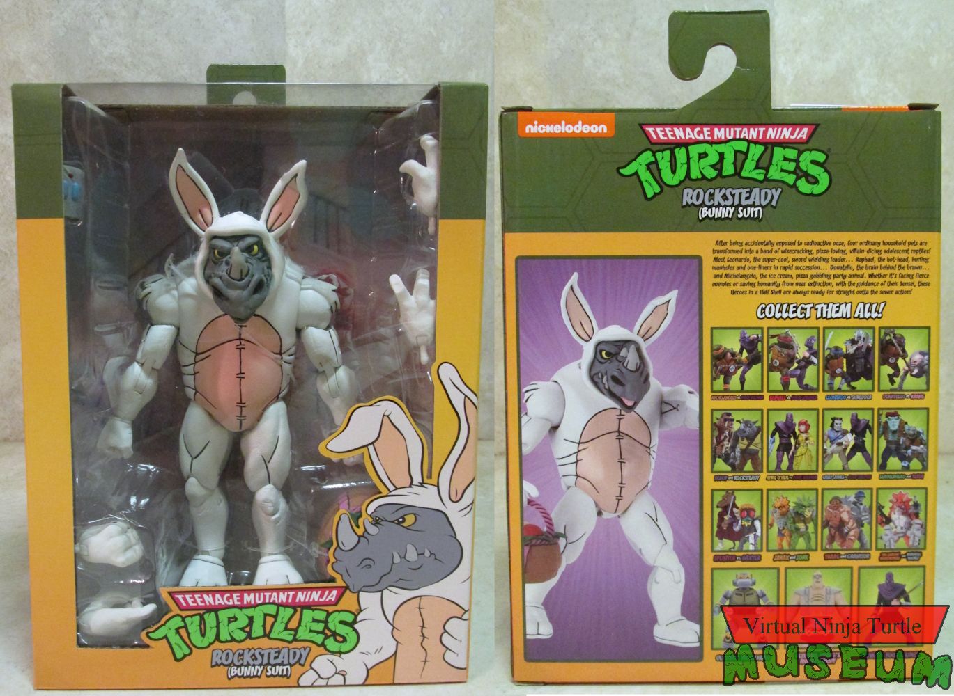 Bunny Suit Rocksteady MIB front and back