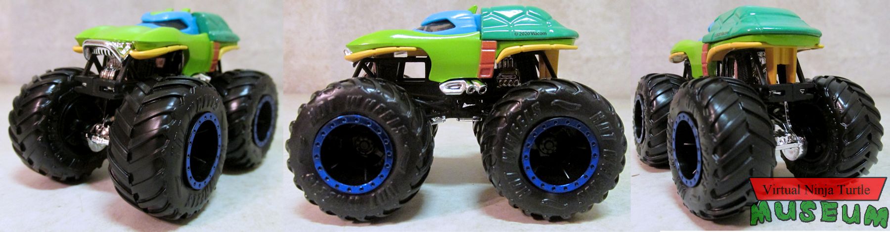Hot Wheels Monster truck Leonardo front, side and back