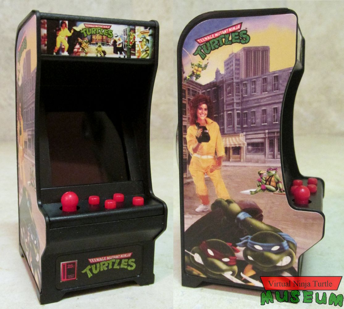 electronic arcade front, side and back