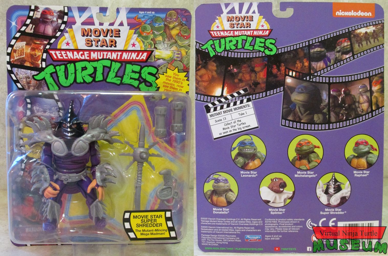 Movie Star Super Shredder MOC front and back