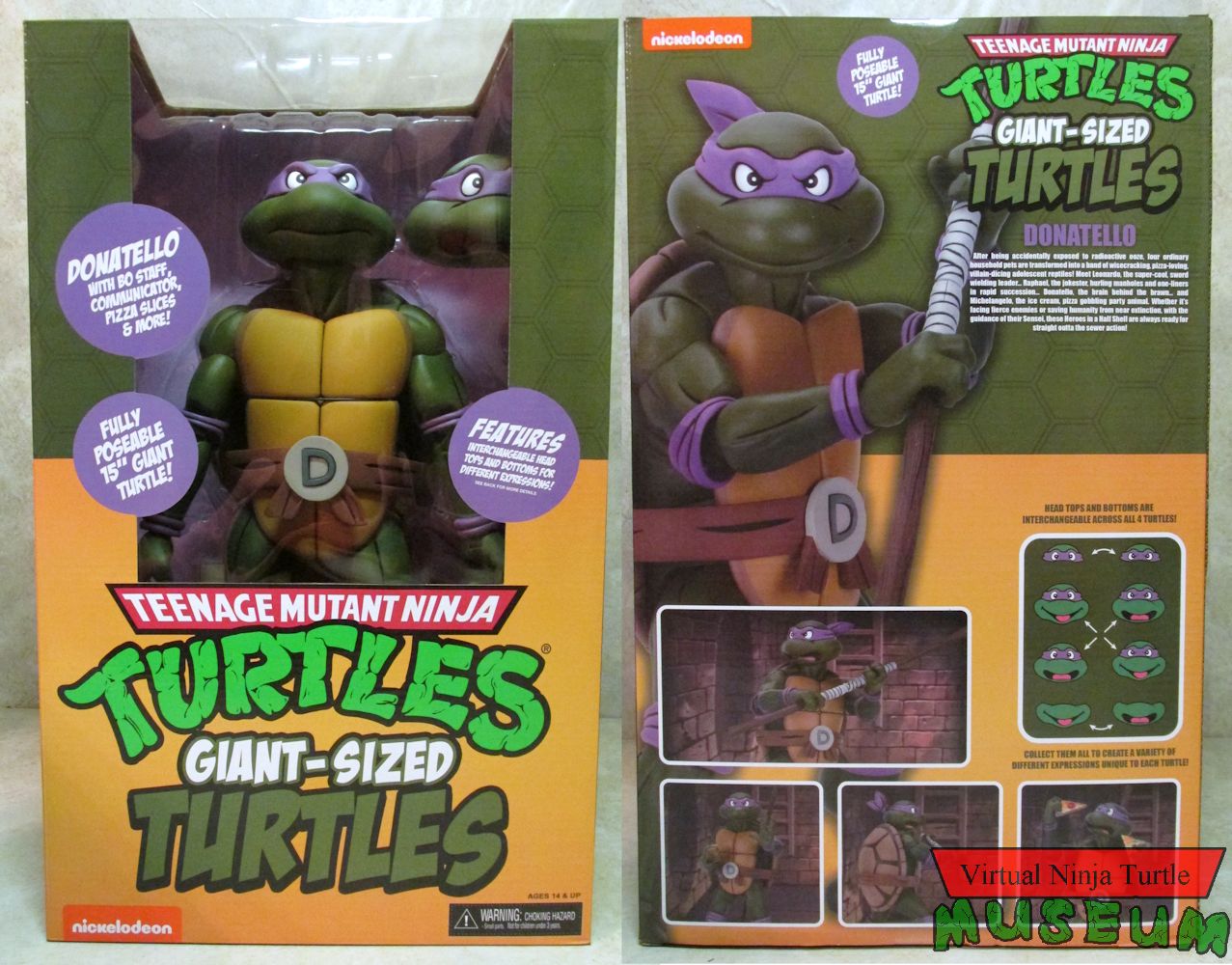 Giant-Sized Donatello box front and back