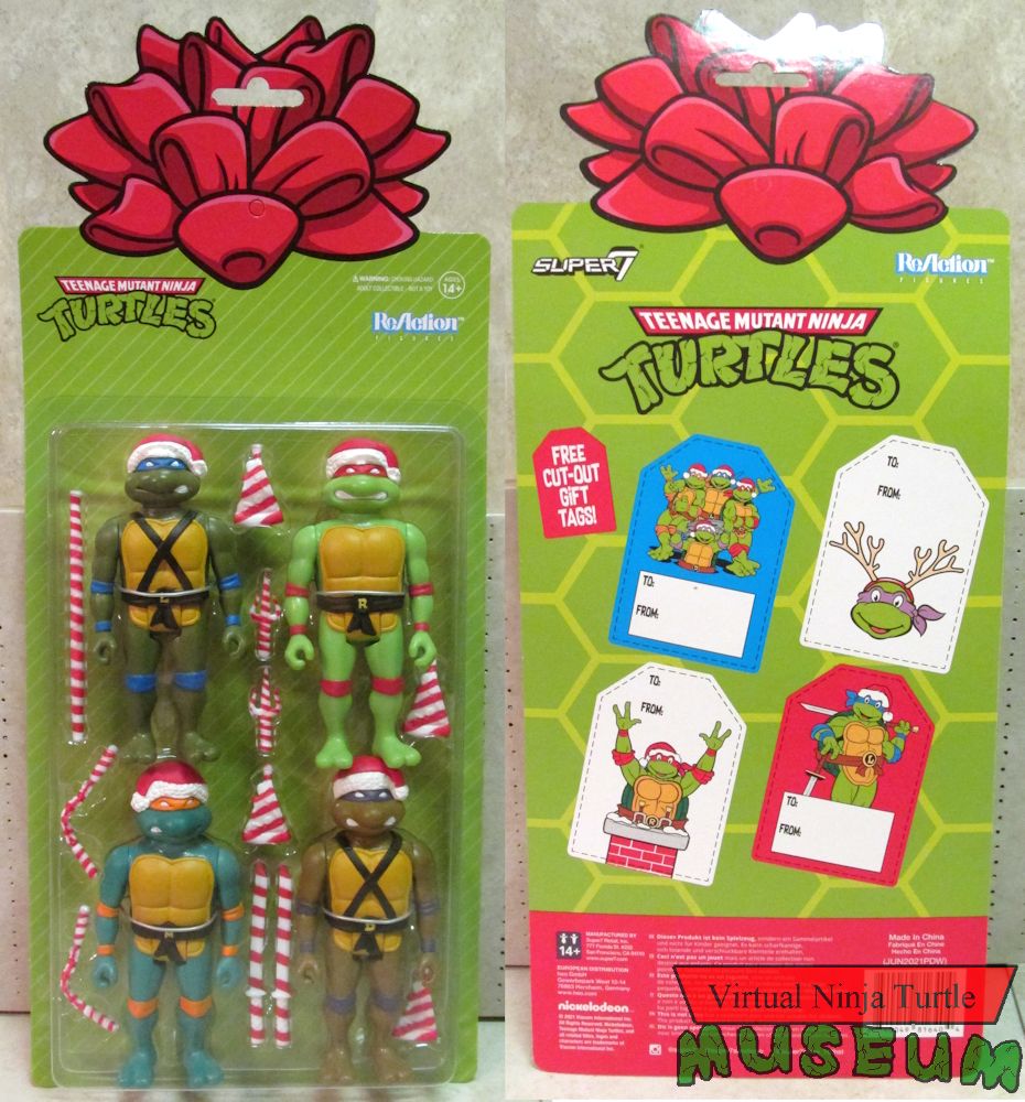 X-mas figures on card front and back