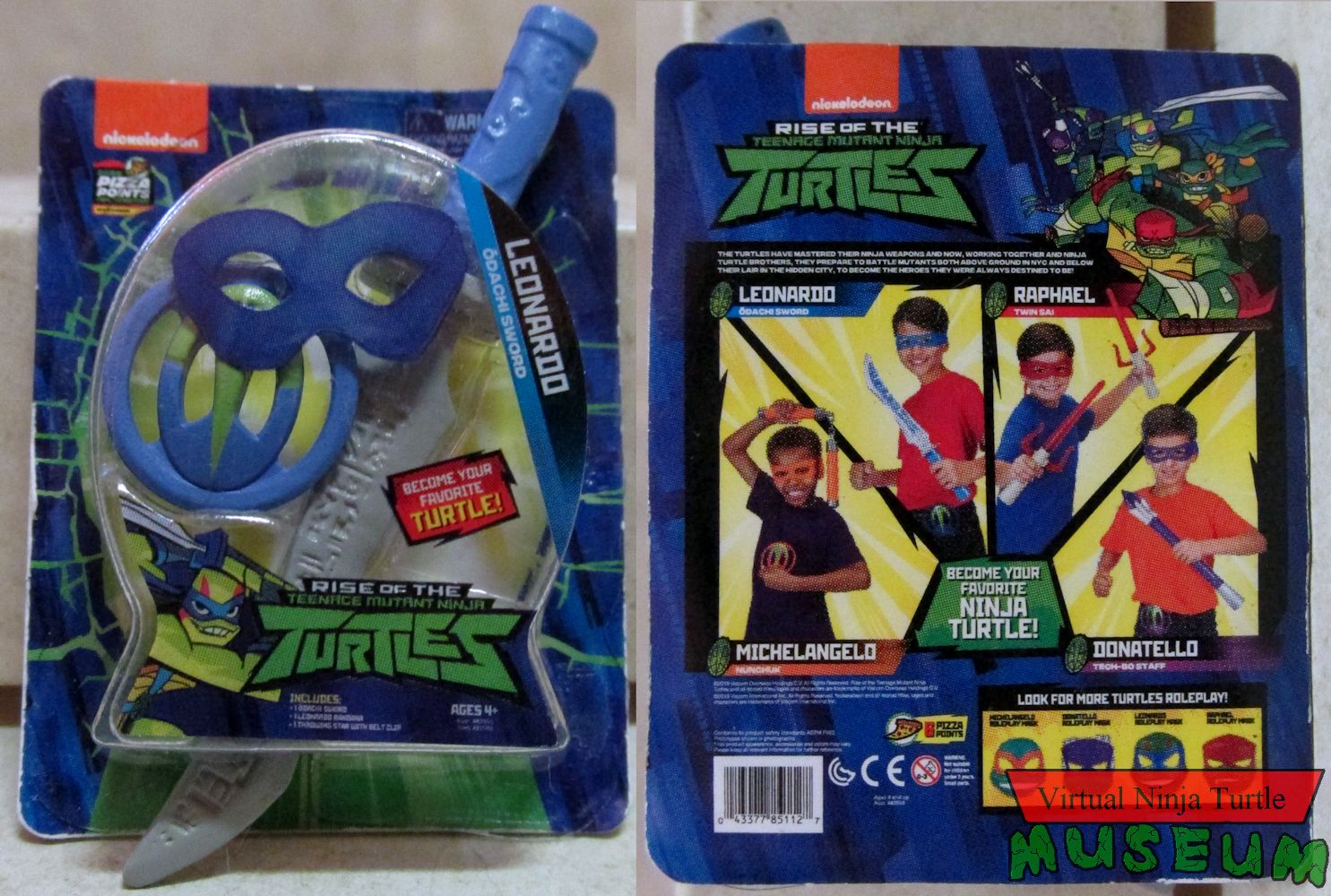 Rise of the TMNT Leonardo Combat Gear front and back