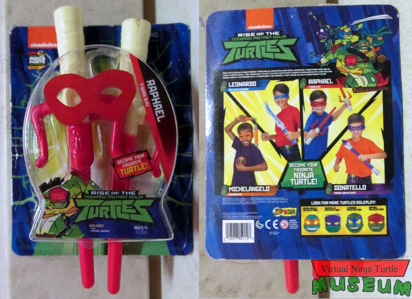 Rise of the TMNT Raphael Combat Gear front and back