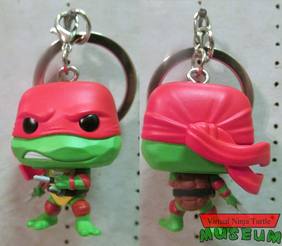  Mutant Mayhem Raphael keychain front and back