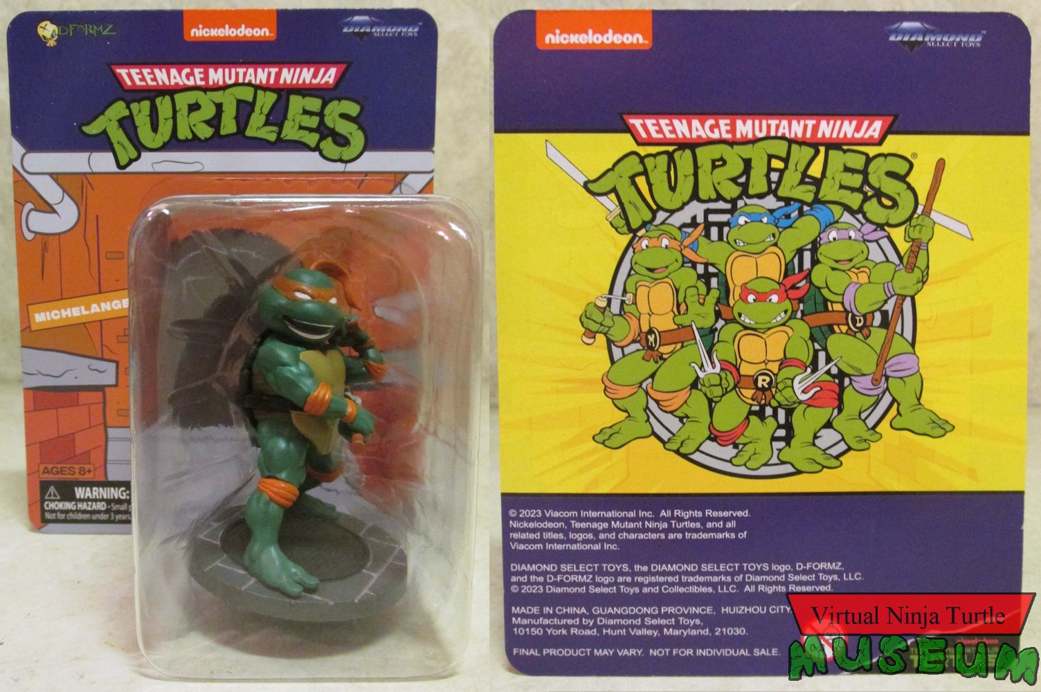 Michelangelo front and rear