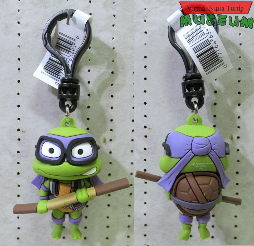Mutant Mayhem Donatello Bag Clip front and back