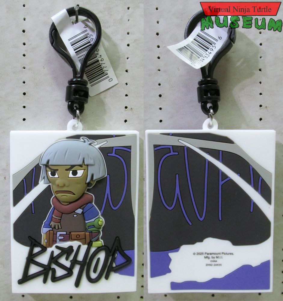 Mutant Mayhem Bishop Poster Bag Clip front and back