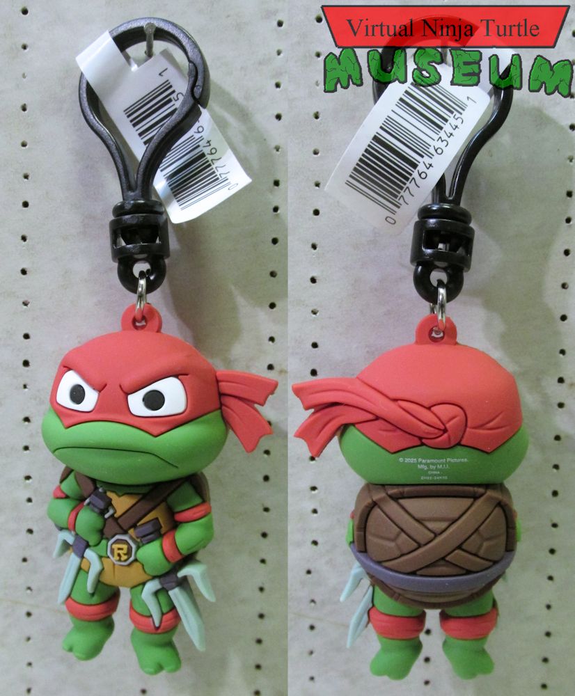 Mutant Mayhem Raphael Bag Clip front and back