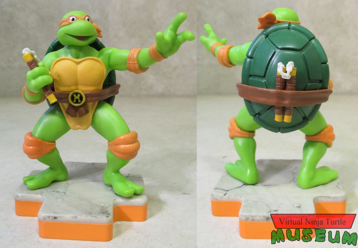 Michelangelo figurine Front and Back