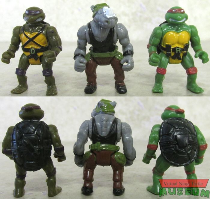 Mini-Mutants Raphael, Rocksteady & Donatello