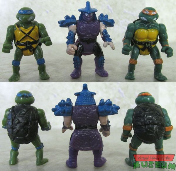 Mini-Mutants Leonardo, Shredder and Michealangelo